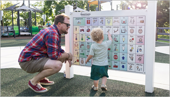 Public communication boards spotlight AAC Awareness Month